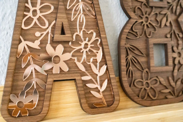 Buchstabe floral 3D
